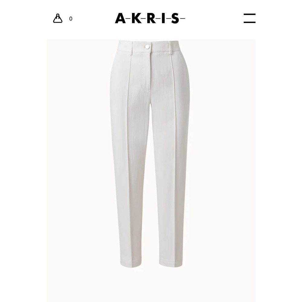 Stretch Denim Tapered Ankle-Length Pants Size 6 NWOT